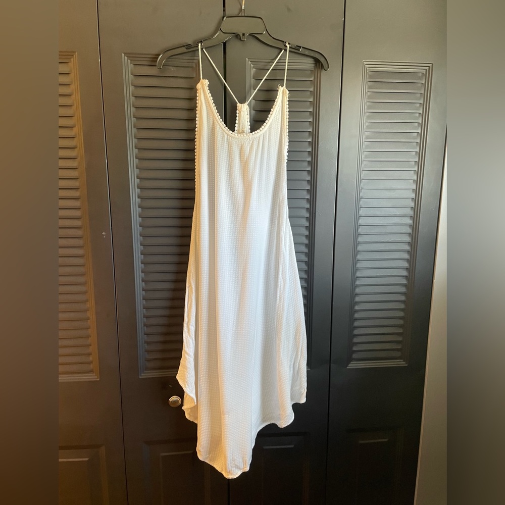 O’Neill L White Midi Beach Coverup Dress - Picture 9 of 10